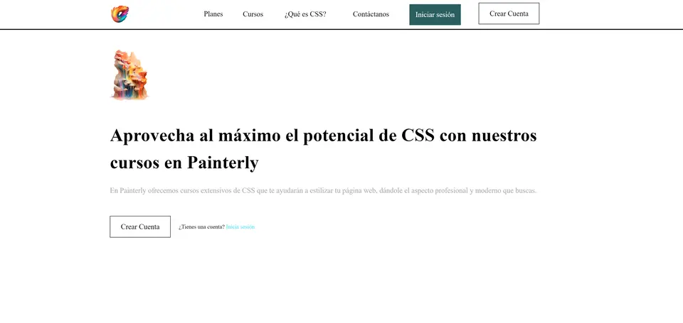 captura de pantalla de painterly sinn CSS